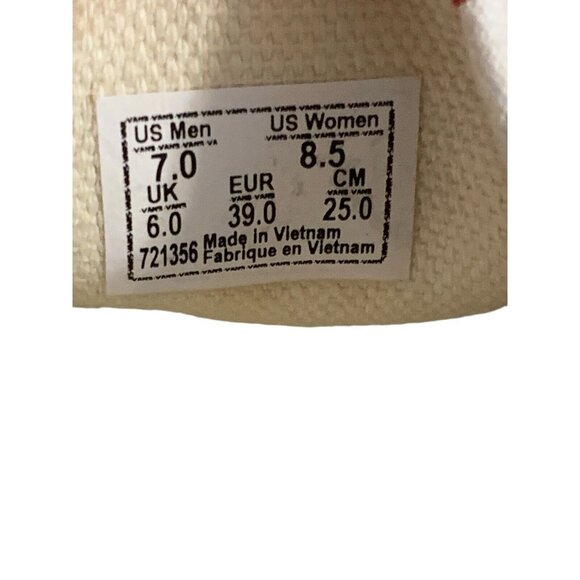 VANS Lace Up Skateboard I Heart My Vans Red White & Blue Unisex Size M-7/W-8.5 - Picture 7 of 7